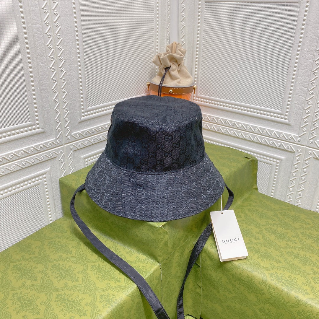 Gucci GG Monogram Double-Sided Strap Bucket Hat