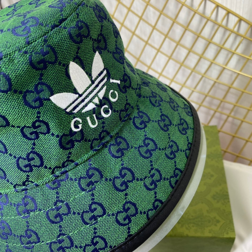 Gucci x Adidas Joint Monogram Embroidered Bucket Hat