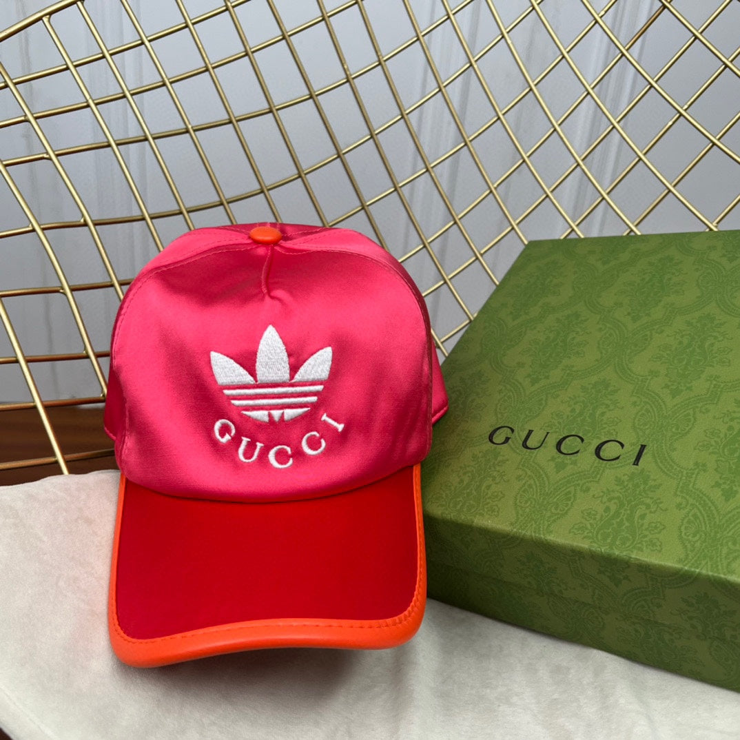 Gucci x Adidas Satin Embroidered Baseball Cap