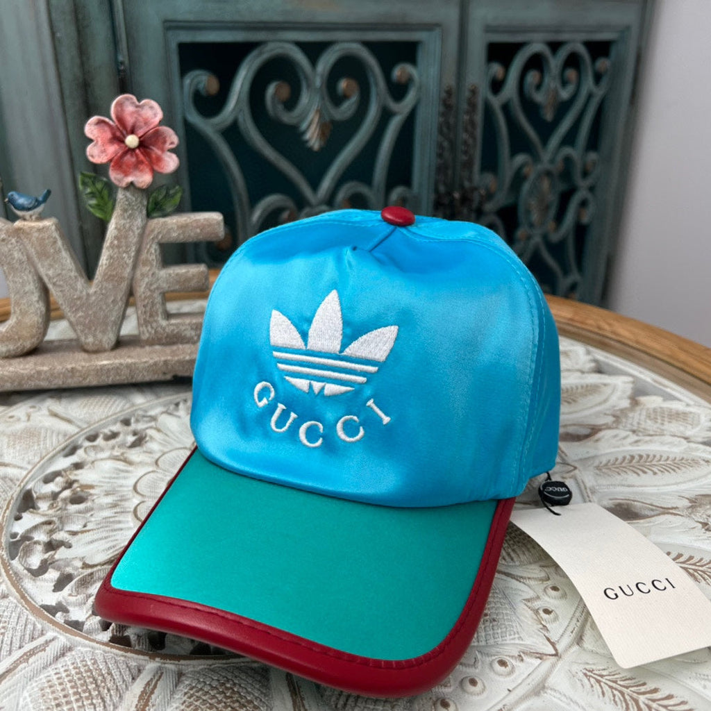 Gucci x Adidas Satin Embroidered Baseball Cap