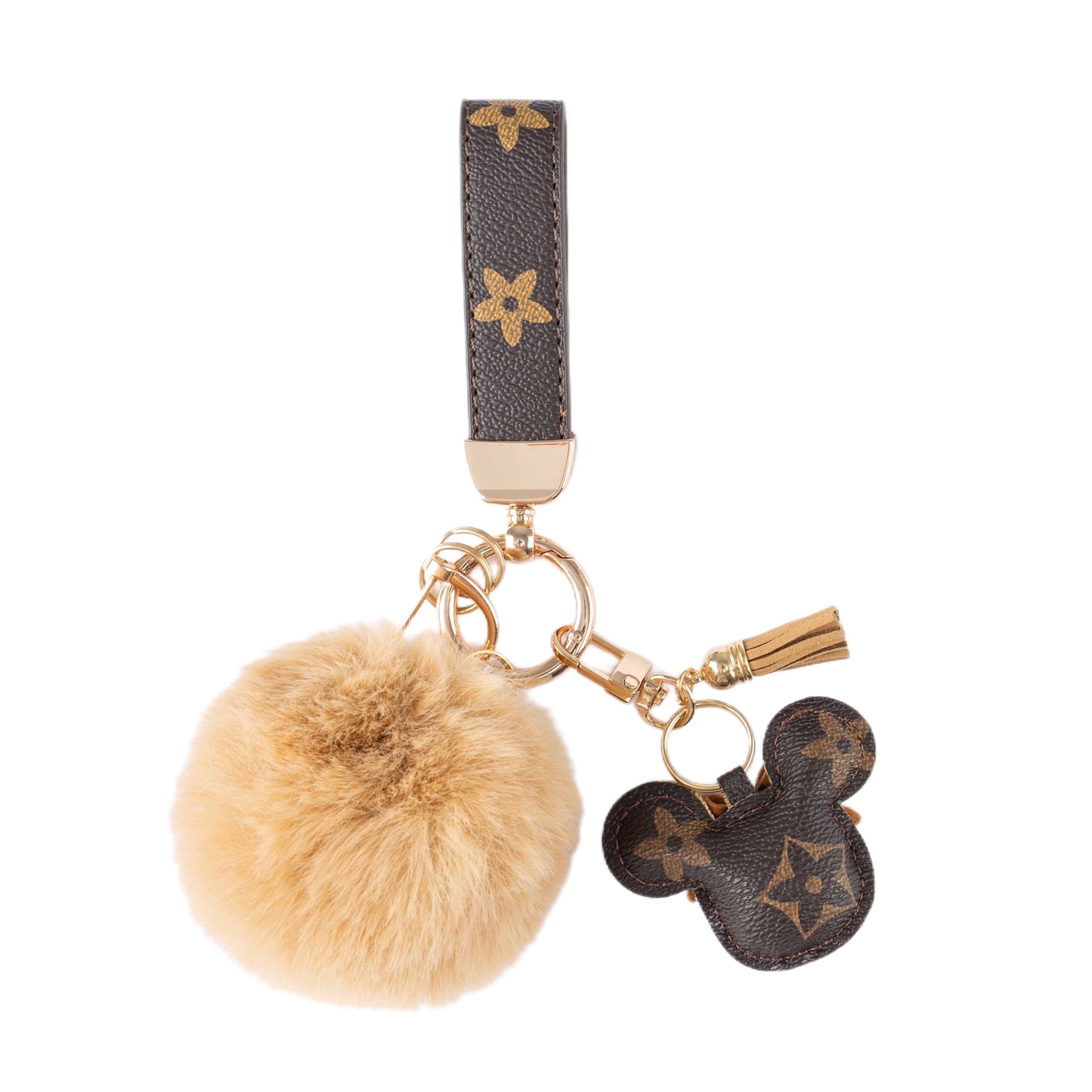 Louis Vuitton Monogram Mickey Pom-Pom Bag Charm Keychain