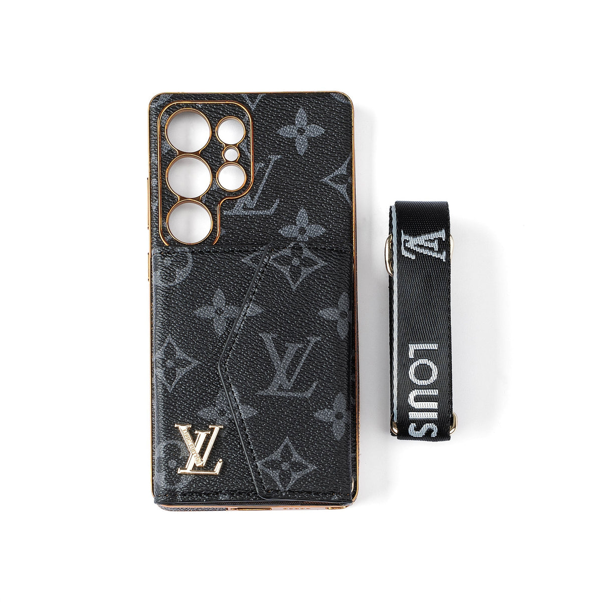 Luxury Louis Vuitton Samsung Galaxy S26 Ultra Wallet Case with Strap – Designer Leather Cover