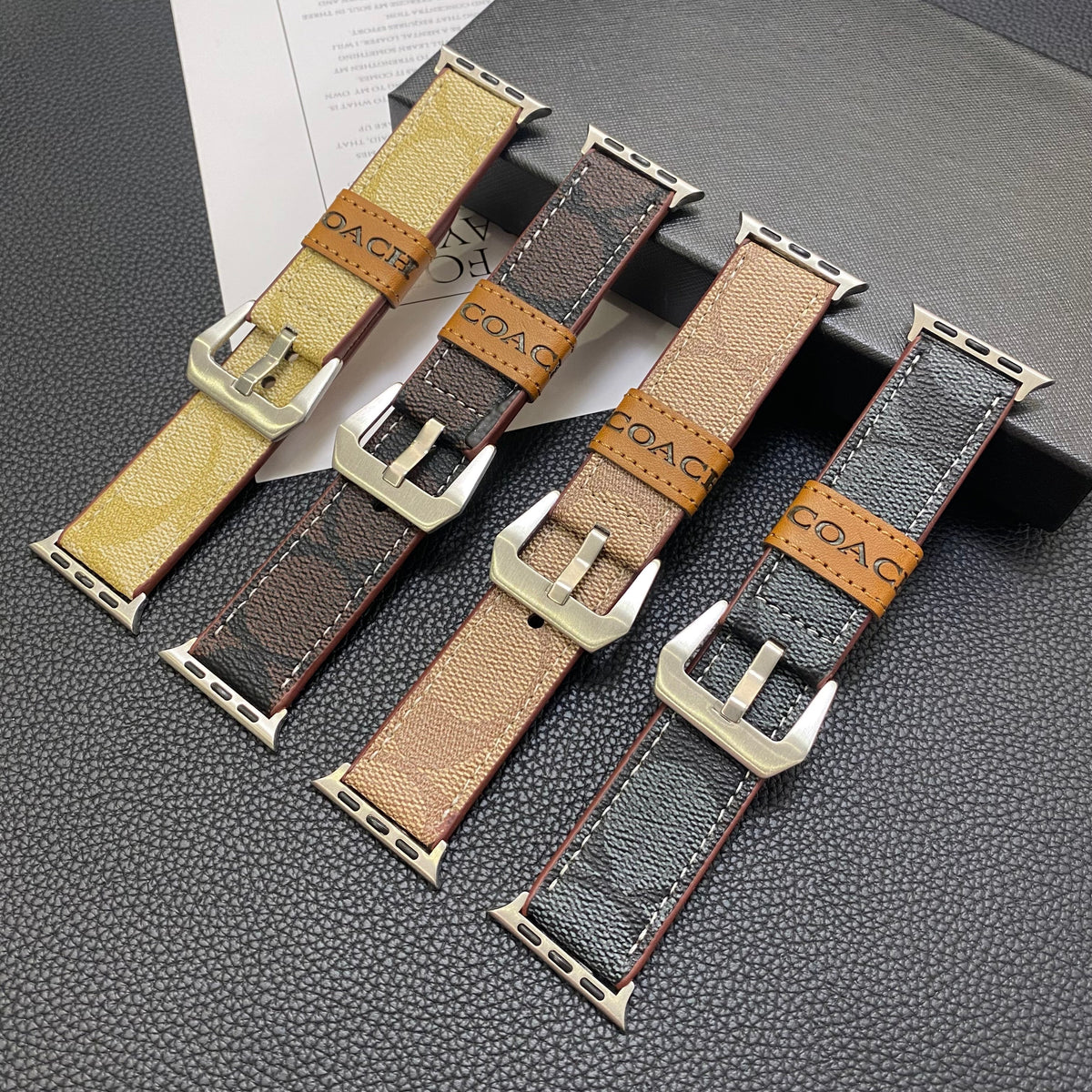 Luxury Coach Apple Watch Band – Leather Strap for Apple Watch Ultra