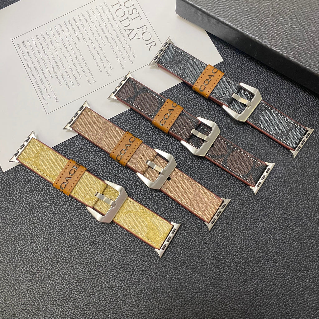 Luxury Coach Apple Watch Band – Leather Strap for Apple Watch Ultra