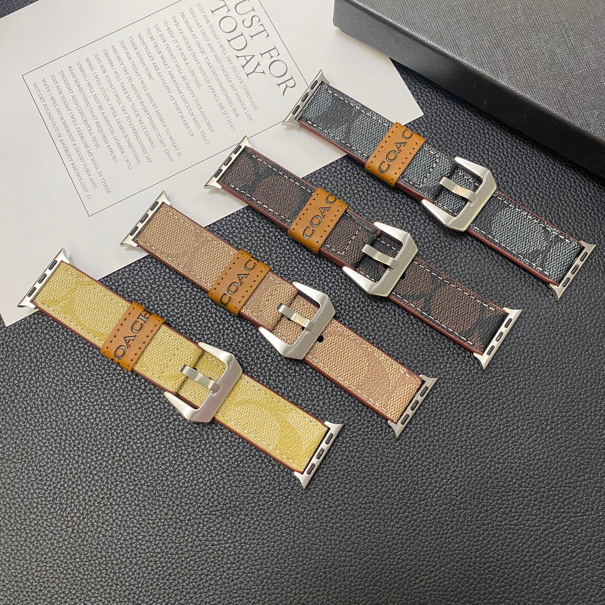 Luxury Coach Apple Watch Band – Leather Strap for Apple Watch Ultra
