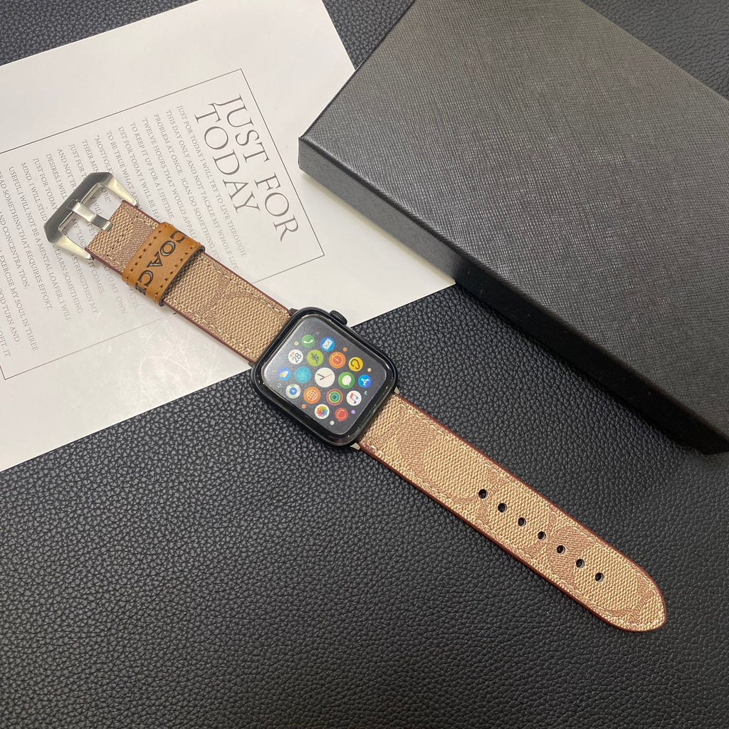 Luxury Coach Apple Watch Band – Leather Strap for Apple Watch Ultra