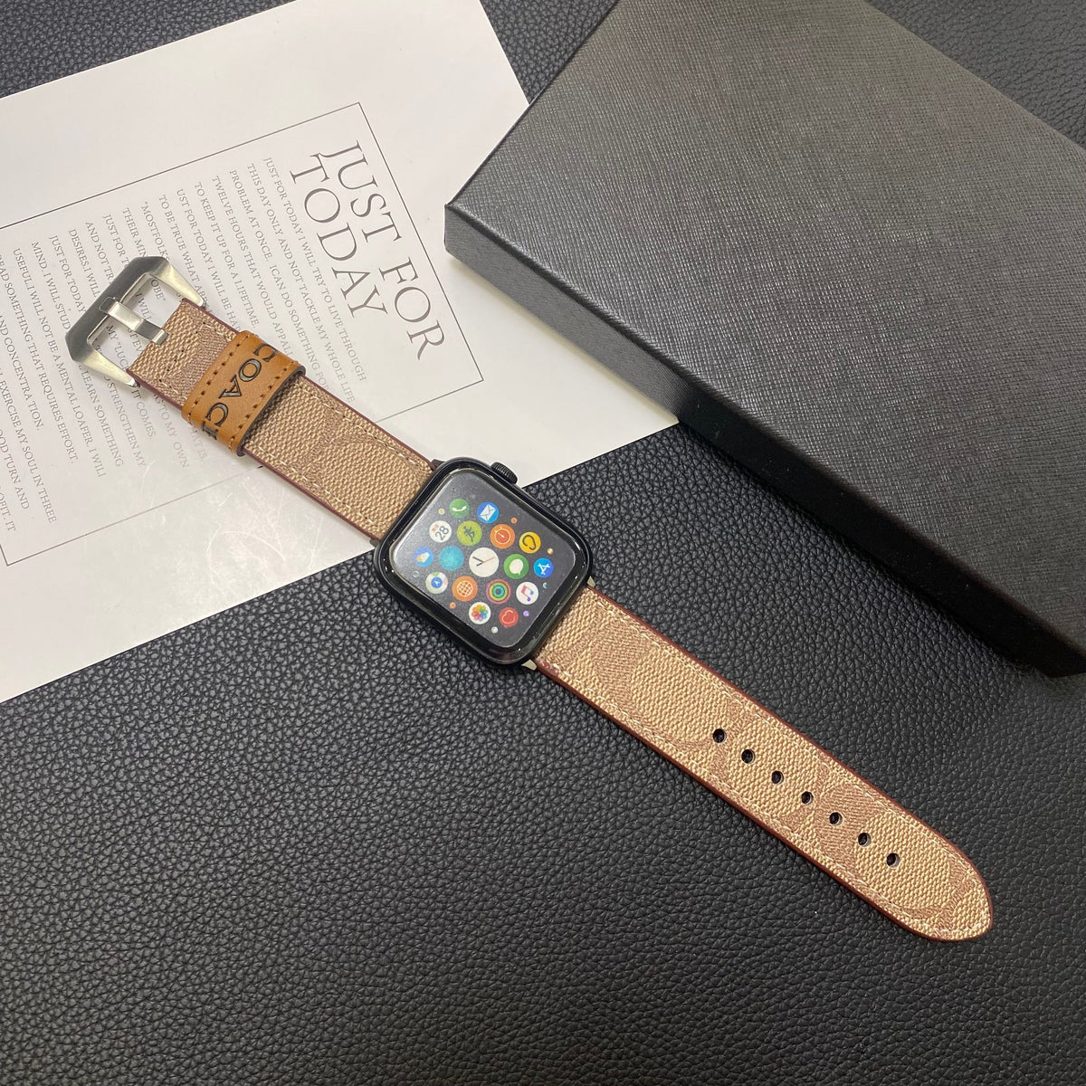 Luxury Coach Apple Watch Band – Leather Strap for Apple Watch Ultra