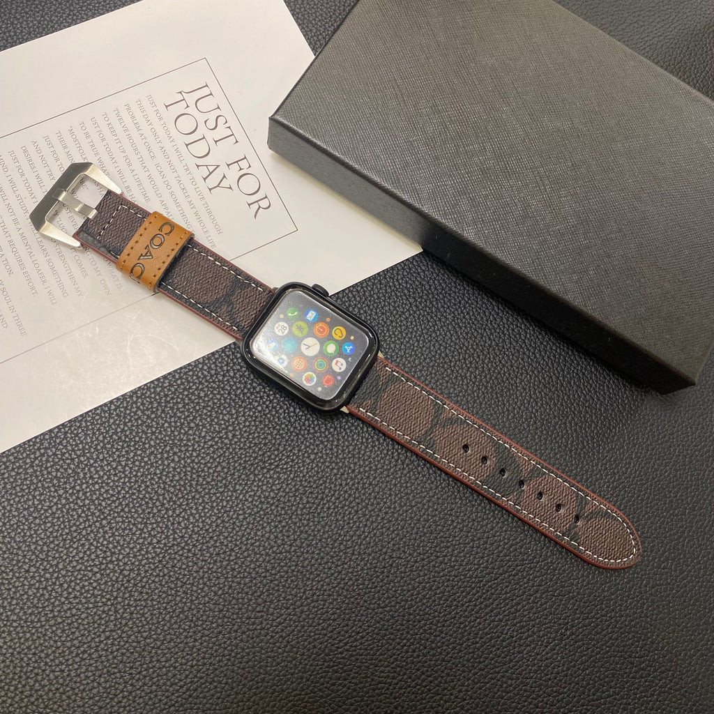 Luxury Coach Apple Watch Band – Leather Strap for Apple Watch Ultra