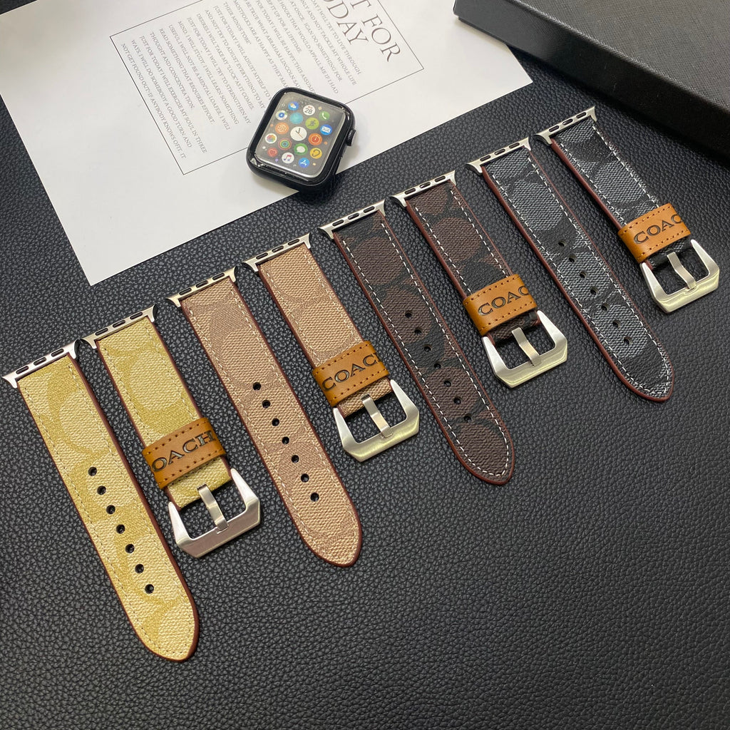 Luxury Coach Apple Watch Band – Leather Strap for Apple Watch Ultra