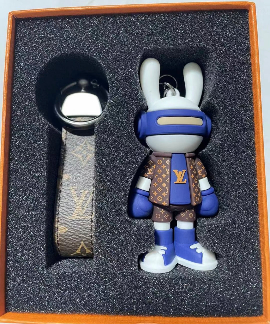 Louis Vuitton Vivienne Blue Rabbit Puppet Keychain
