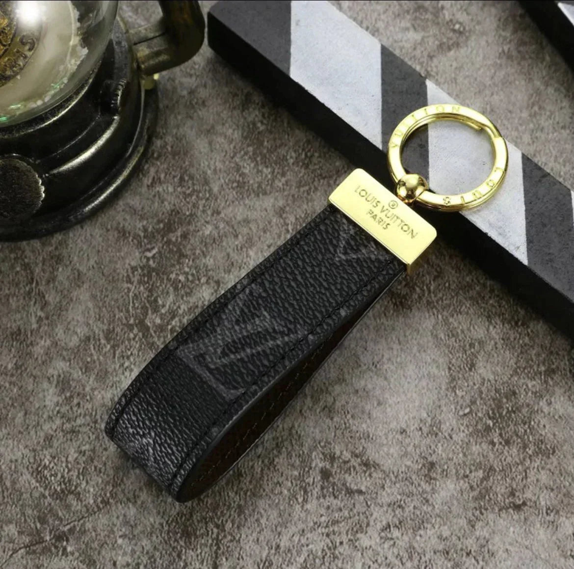 Louis Vuitton Monogram Leather Strap Keychain