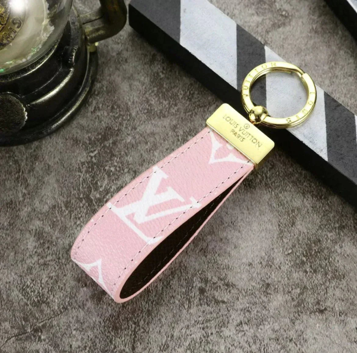 Louis Vuitton Monogram Leather Strap Keychain