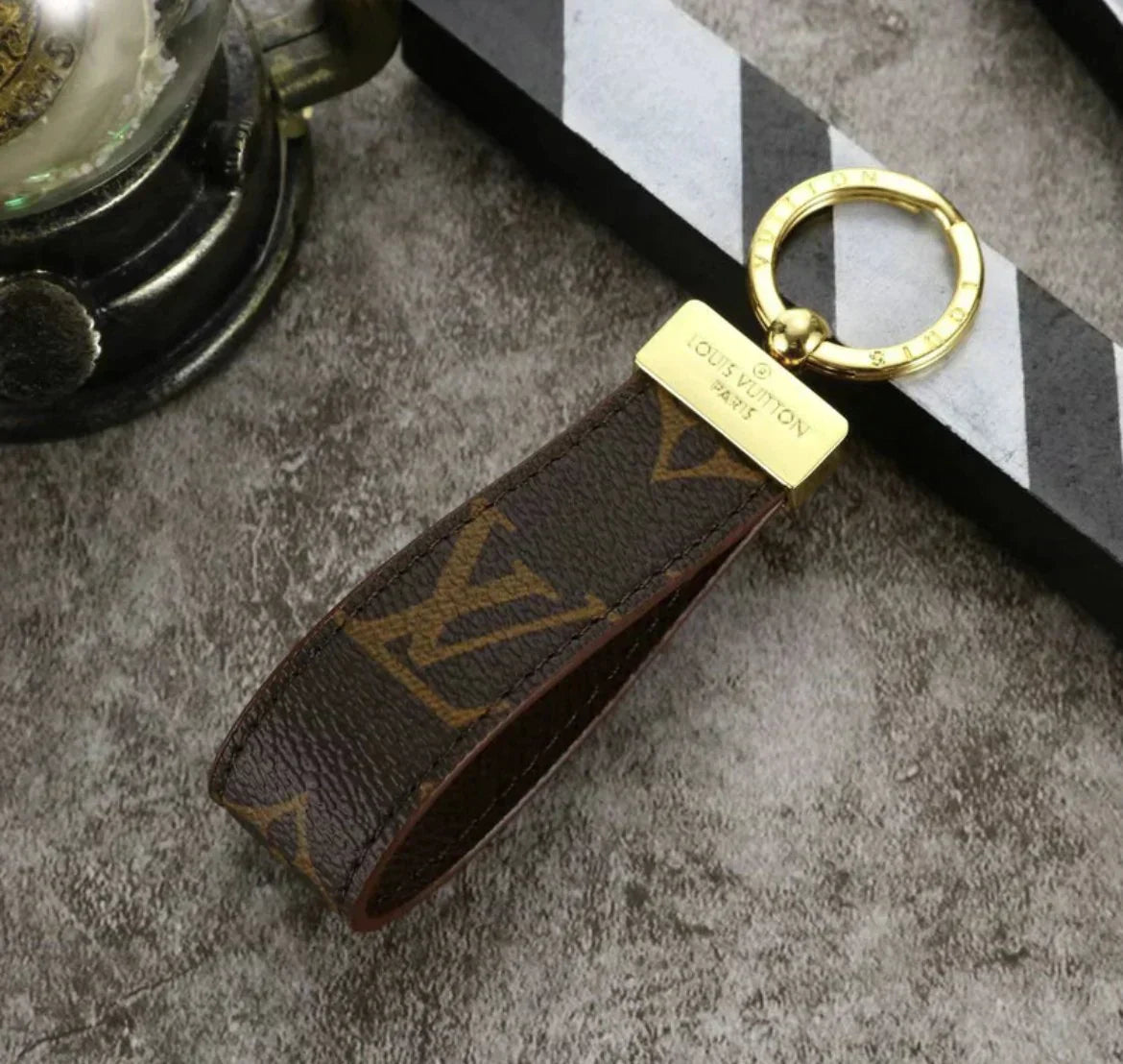 Louis Vuitton Monogram Leather Strap Keychain