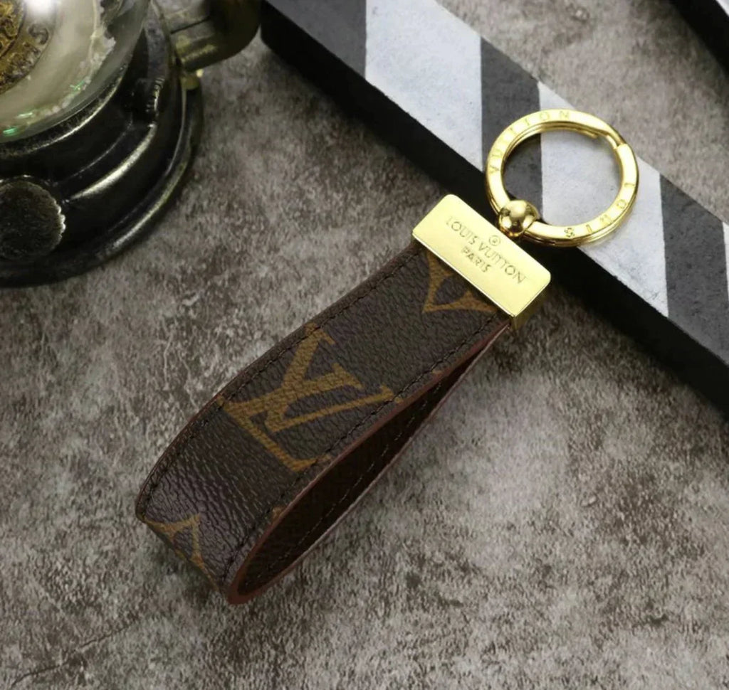 Louis Vuitton Monogram Leather Strap Keychain