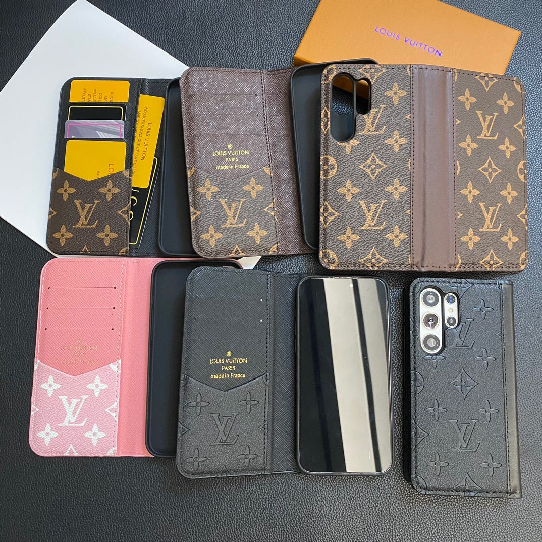Louis Vuitton Samsung Galaxy S26 Ultra Case Monogram Leather Card Holder | Luxury Designer Phone Cover