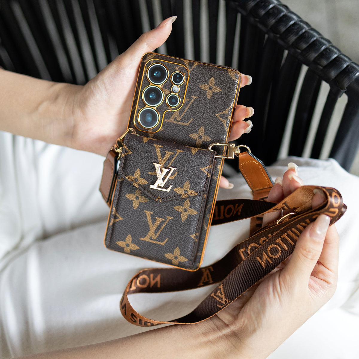 Luxury Louis Vuitton Samsung Galaxy S26 Ultra Case With Strap & Card Holder