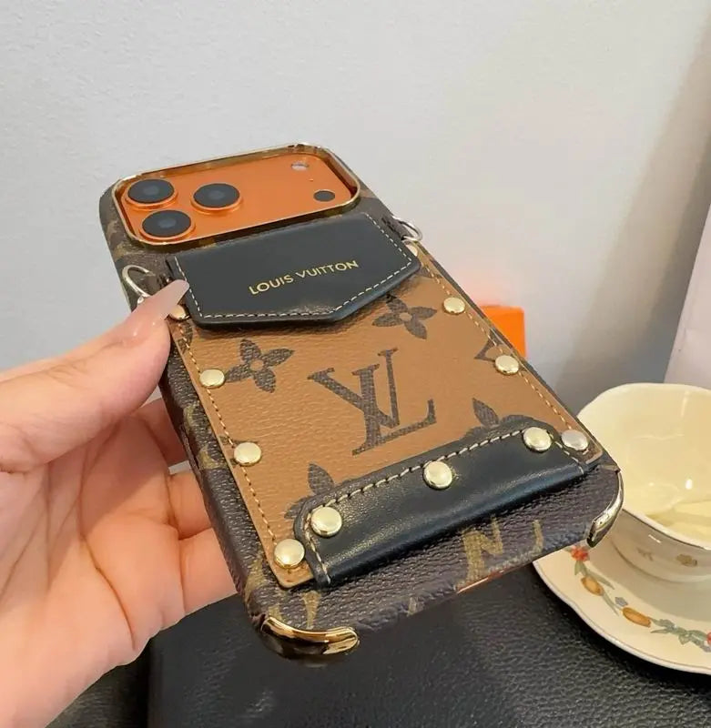 Louis Vuitton iPhone 17 Pro Max Case Crossbody – LV Strap Wallet Cover