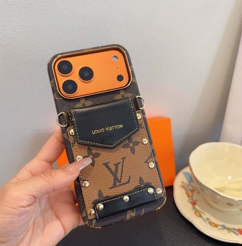 Louis Vuitton iPhone 17 Pro Max Case Crossbody – LV Strap Wallet Cover