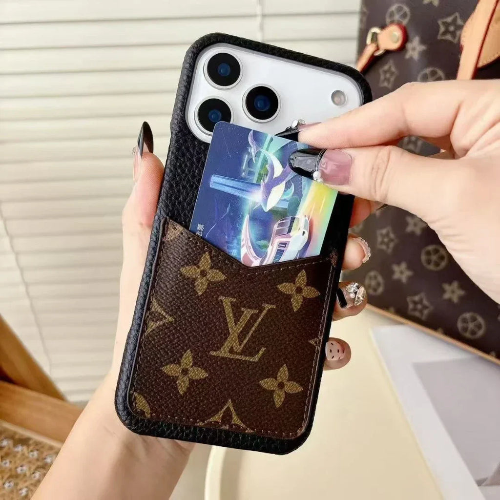 Louis Vuitton iPhone 18 Pro Case With Cardholder – Classic Monogram Leather