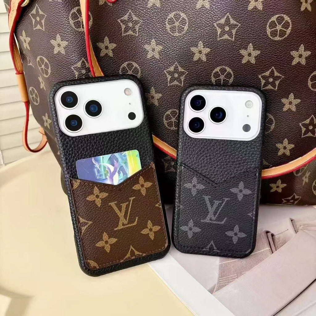 Louis Vuitton iPhone 18 Pro Case With Cardholder – Classic Monogram Leather