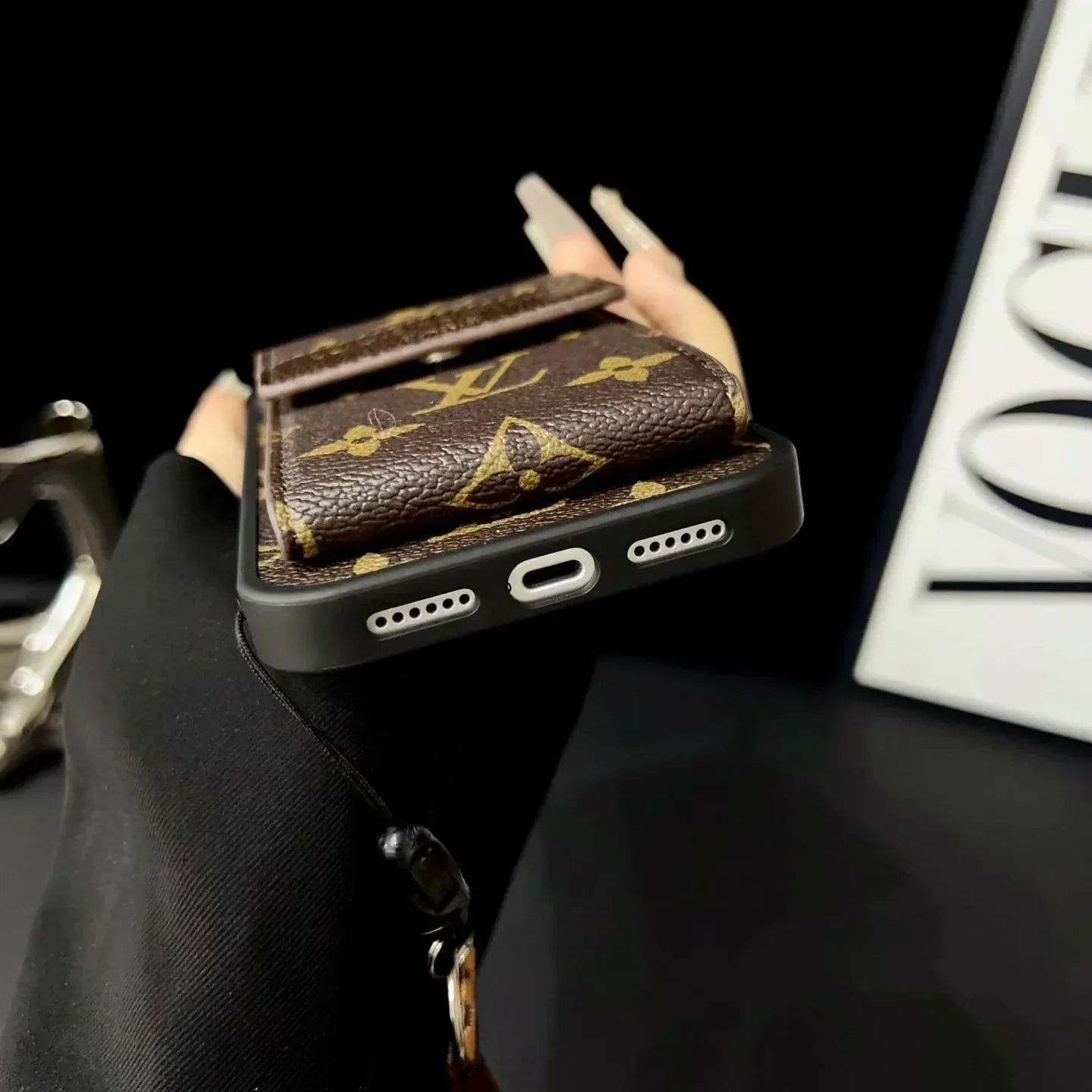 Louis Vuitton iPhone 18 Pro Wallet Case With Strap – Classic Monogram Leather
