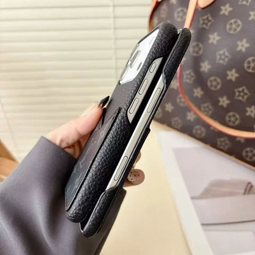 Louis Vuitton iPhone 18 Pro Case With Cardholder – Classic Monogram Leather