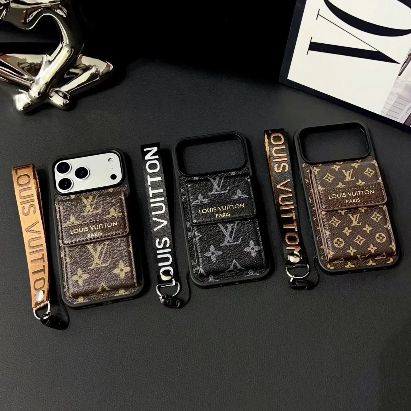 Louis Vuitton iPhone 18 Pro Wallet Case With Strap – Classic Monogram Leather