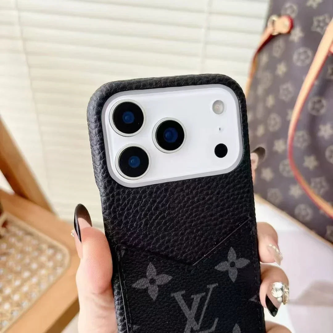 Louis Vuitton iPhone 18 Pro Case With Cardholder – Classic Monogram Leather