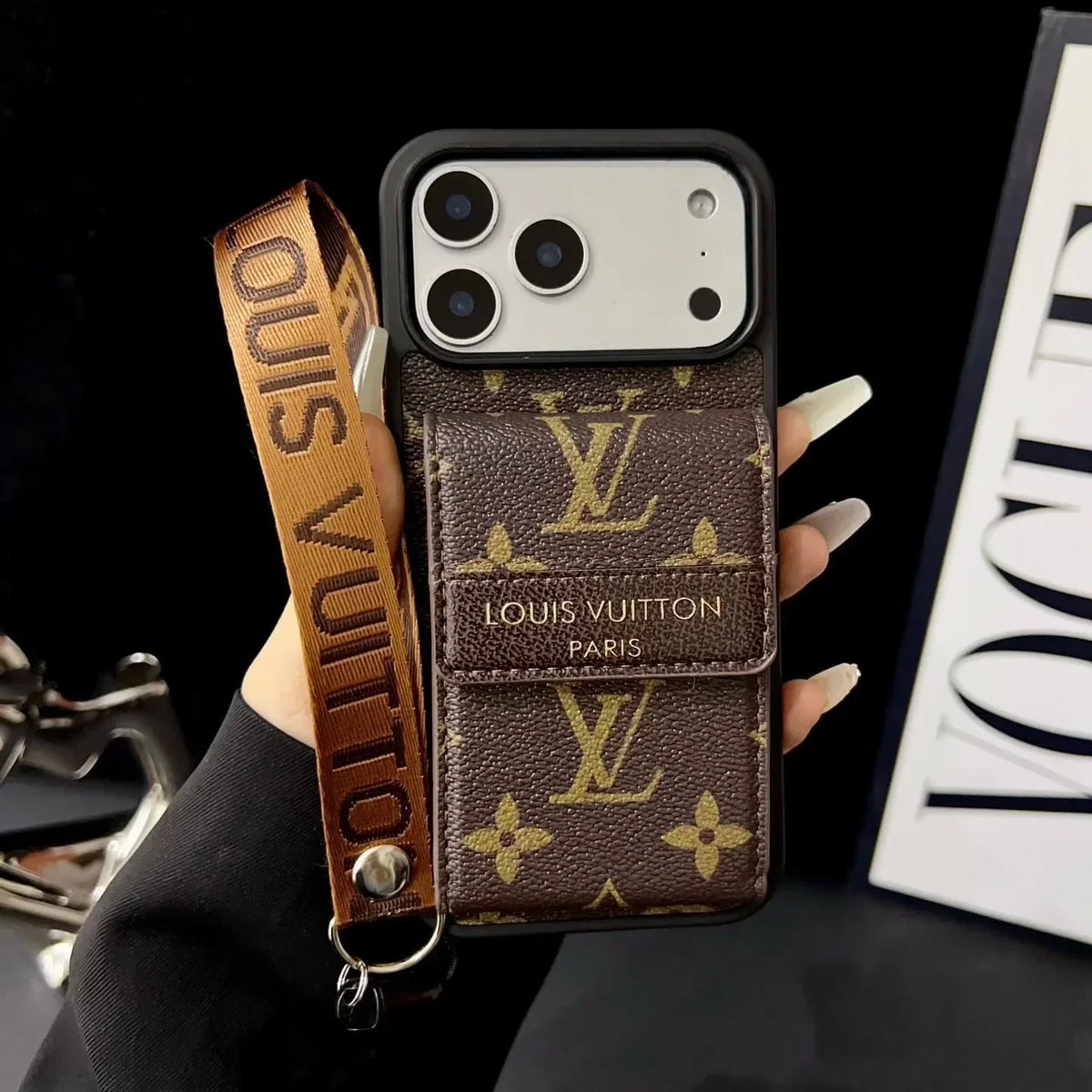 Louis Vuitton iPhone 18 Pro Wallet Case With Strap – Small Monogram Leather