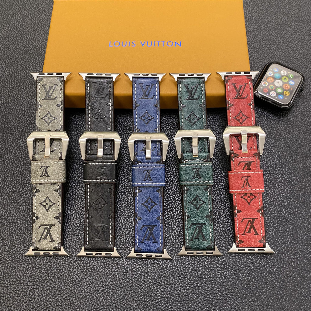 Luxury Louis Vuitton Apple Watch Band – Monogram Leather Strap for Apple Watch Ultra