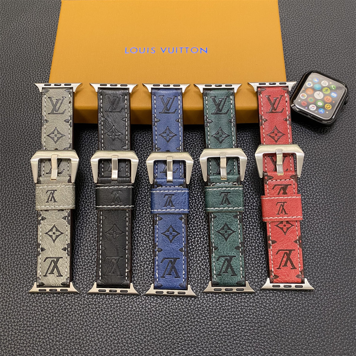 Luxury Louis Vuitton Apple Watch Band – Monogram Leather Strap for Apple Watch Ultra