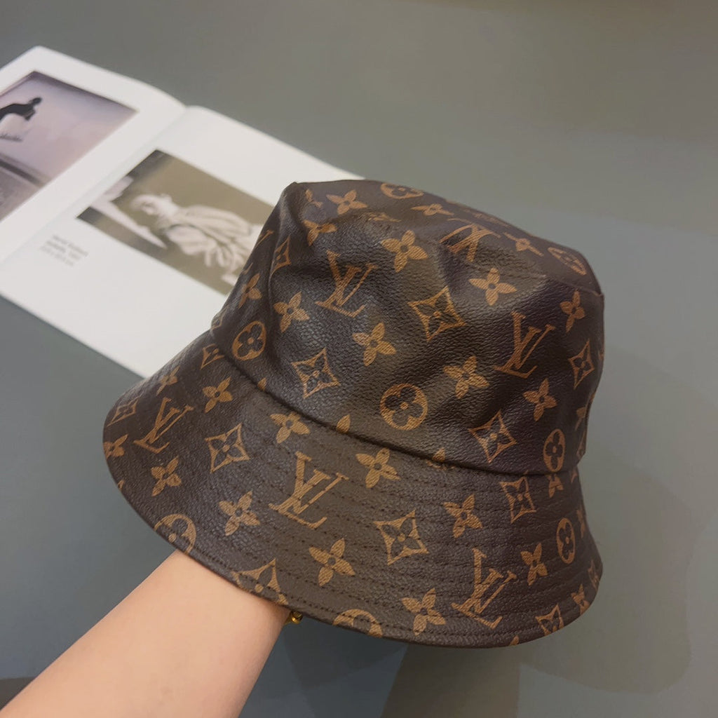 Louis Vuitton Monogram Leather Bucket Hat | Luxury Designer LV Hat