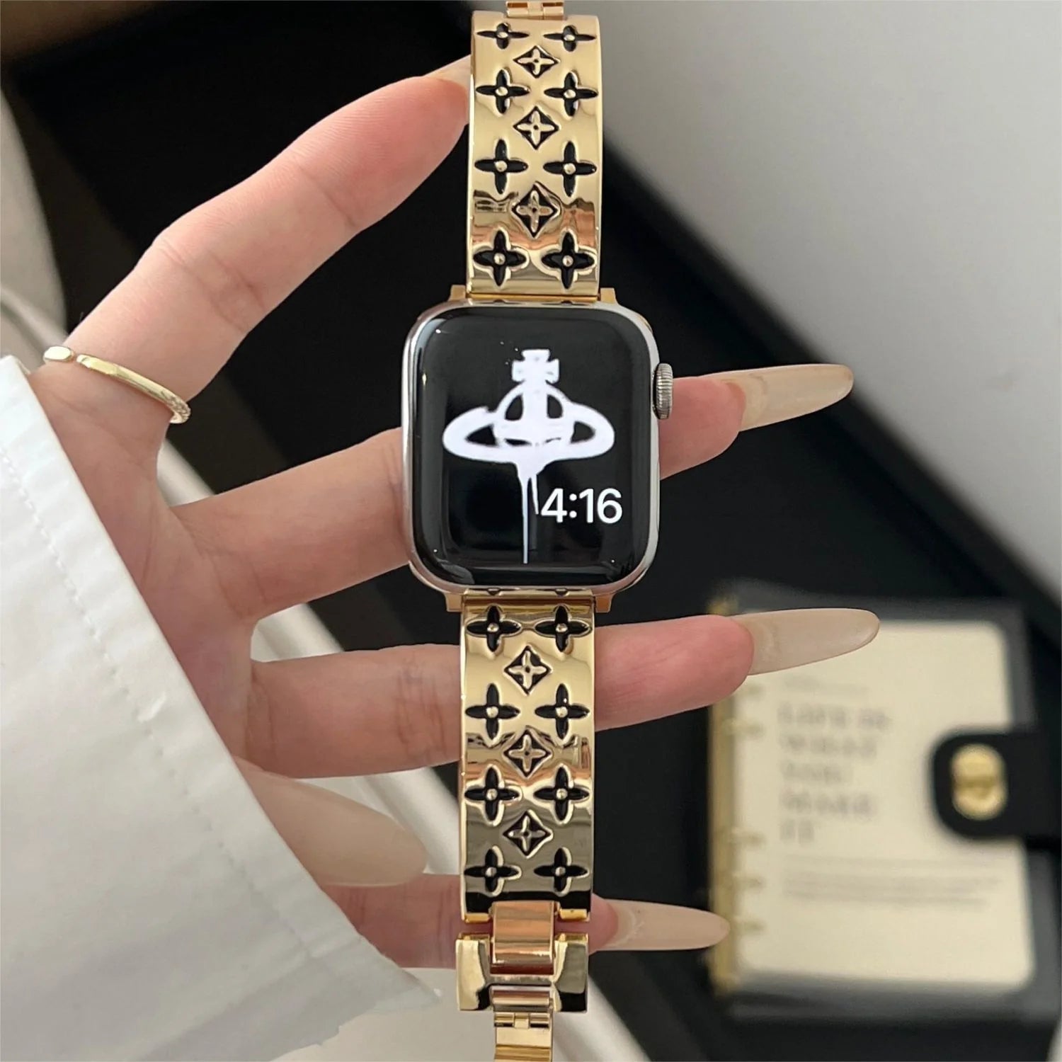 Luxury Louis Vuitton Apple Watch Band – Embossed Metal Strap for Apple Watch Ultra