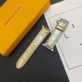 Luxury Louis Vuitton Apple Watch Band – Glossy Leather Strap for Apple Watch Ultra