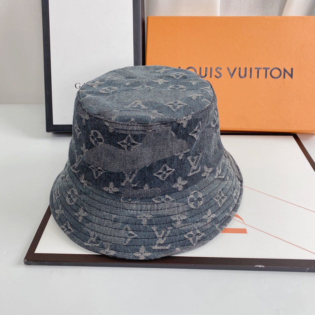 Louis Vuitton LV Monogram Jacquard Denim Bucket Hat for Men & Women