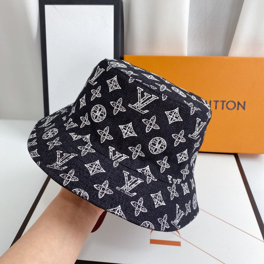 Louis Vuitton Monogram Denim Bucket Hat | Luxury Designer LV Hat