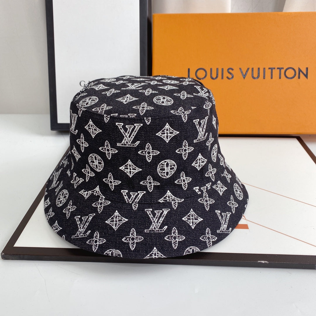 Louis Vuitton Monogram Denim Bucket Hat | Luxury Designer LV Hat