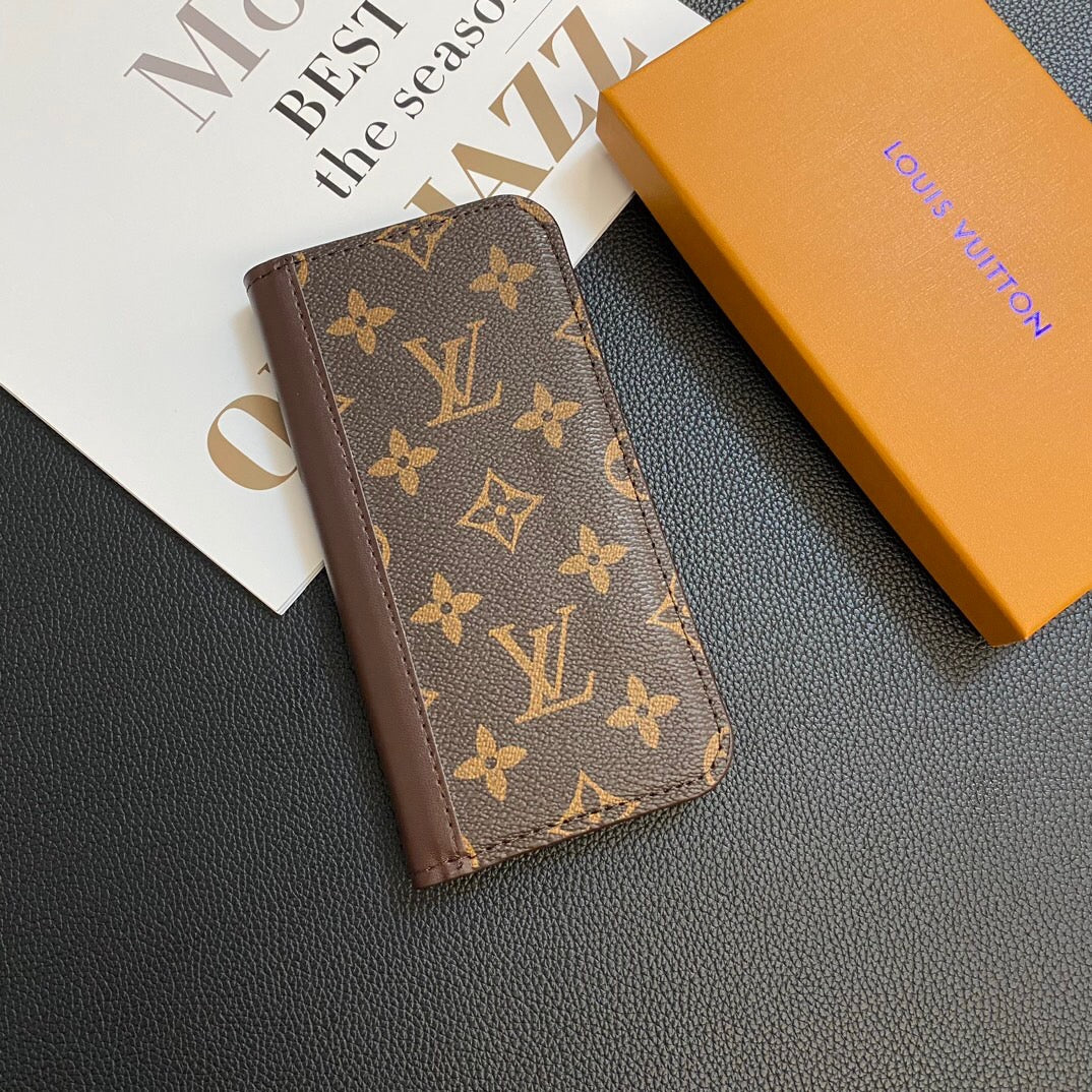 Louis Vuitton Samsung Galaxy S26 Ultra Case Monogram Leather Card Holder | Luxury Designer Phone Cover