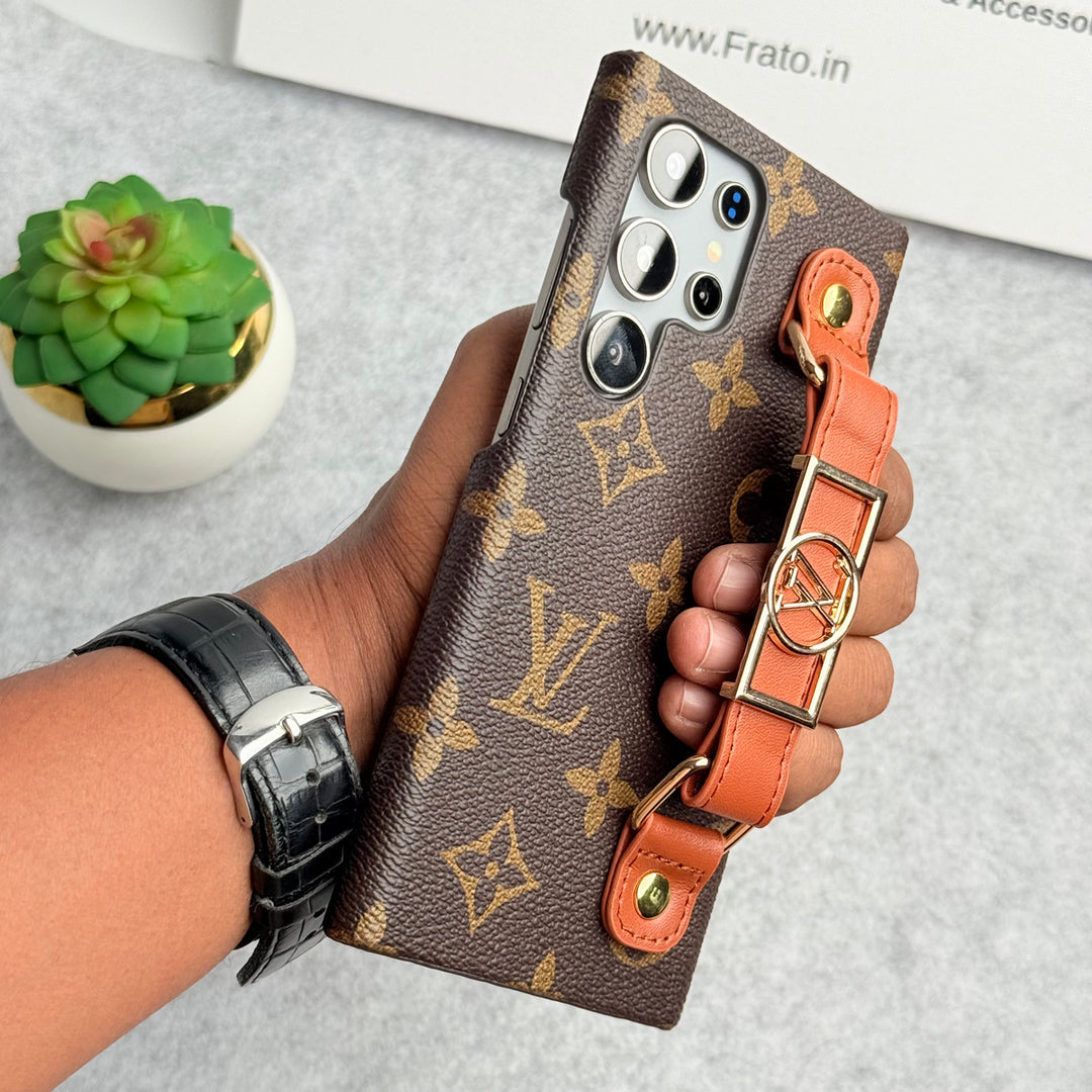 Luxury Louis Vuitton Samsung S26 Strap Case – Crossbody Wallet Cover