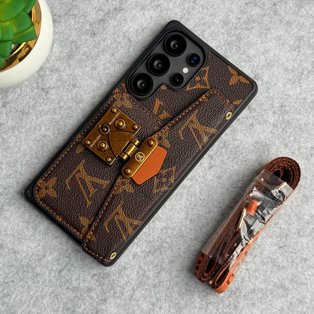 Luxury Louis Vuitton Samsung Galaxy Sling S26 Case with Card Holder – Samsung S26 Ultra