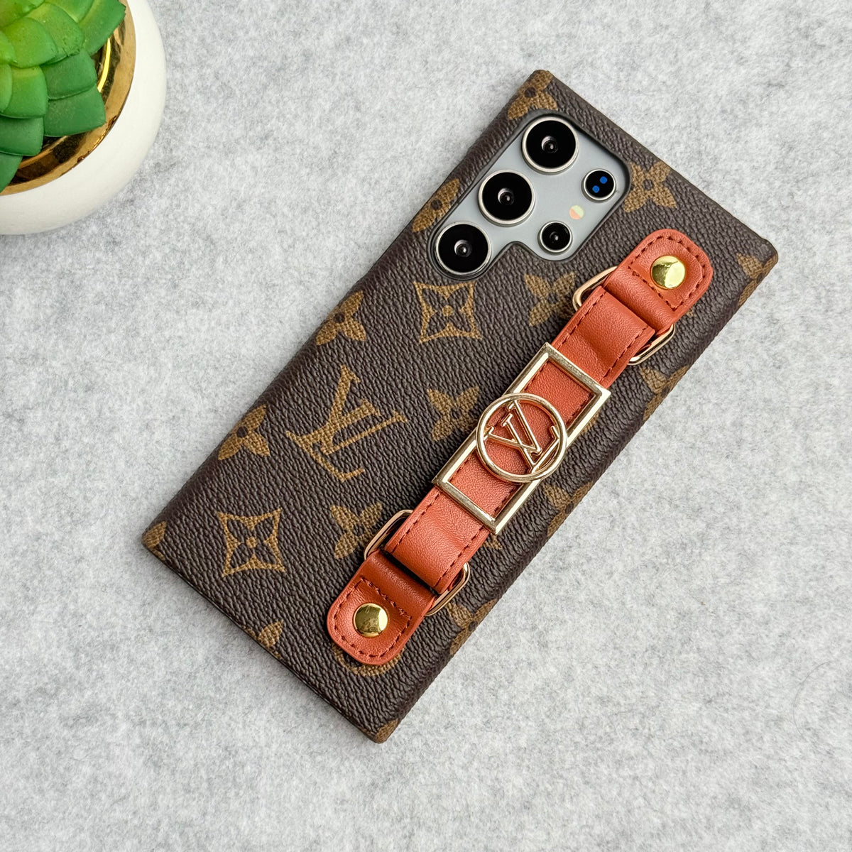 Luxury Louis Vuitton Samsung S26 Strap Case – Crossbody Wallet Cover