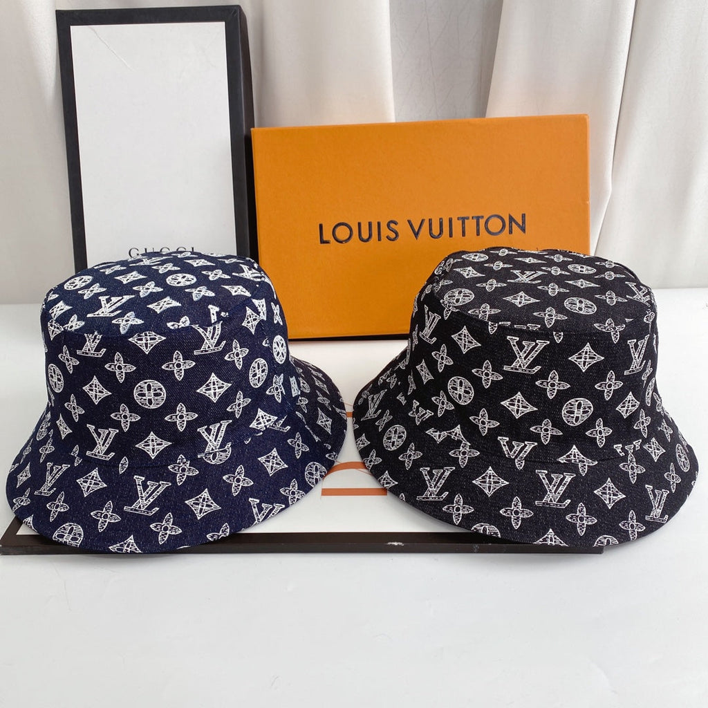 Louis Vuitton Monogram Denim Bucket Hat | Luxury Designer LV Hat