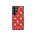 Luxury Louis Vuitton x Supreme Samsung S26 Ultra Case – Red Monogram Cover