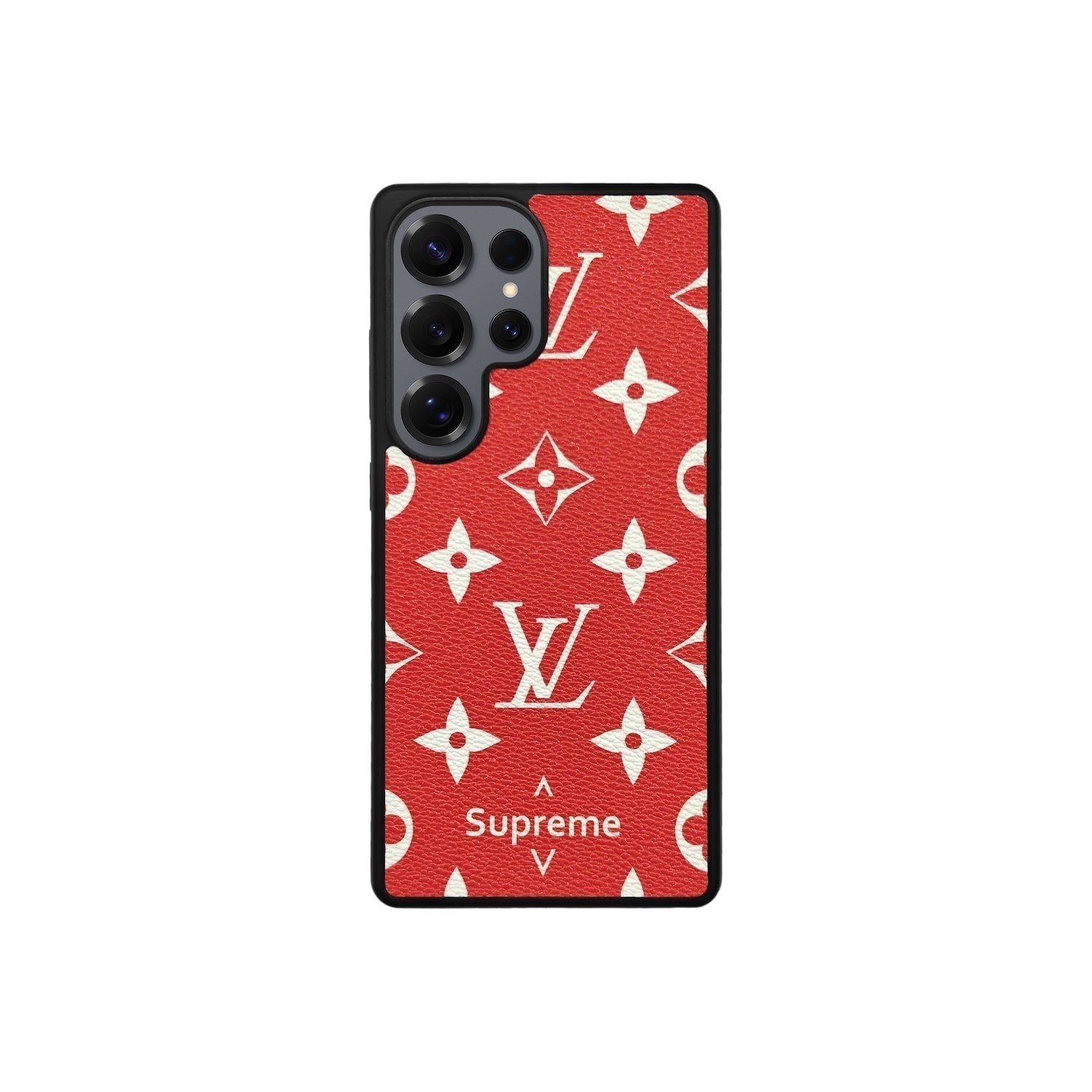 Luxury Louis Vuitton x Supreme Samsung S26 Ultra Case – Red Monogram Cover