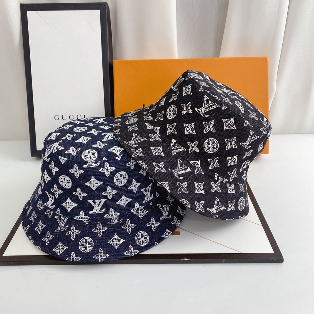 Louis Vuitton Monogram Denim Bucket Hat | Luxury Designer LV Hat