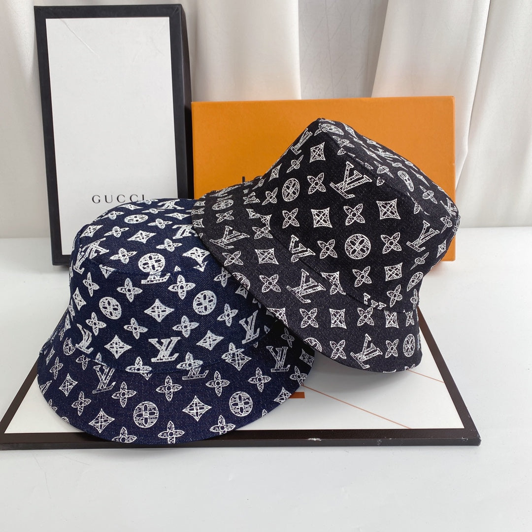 Louis Vuitton Monogram Denim Bucket Hat | Luxury Designer LV Hat