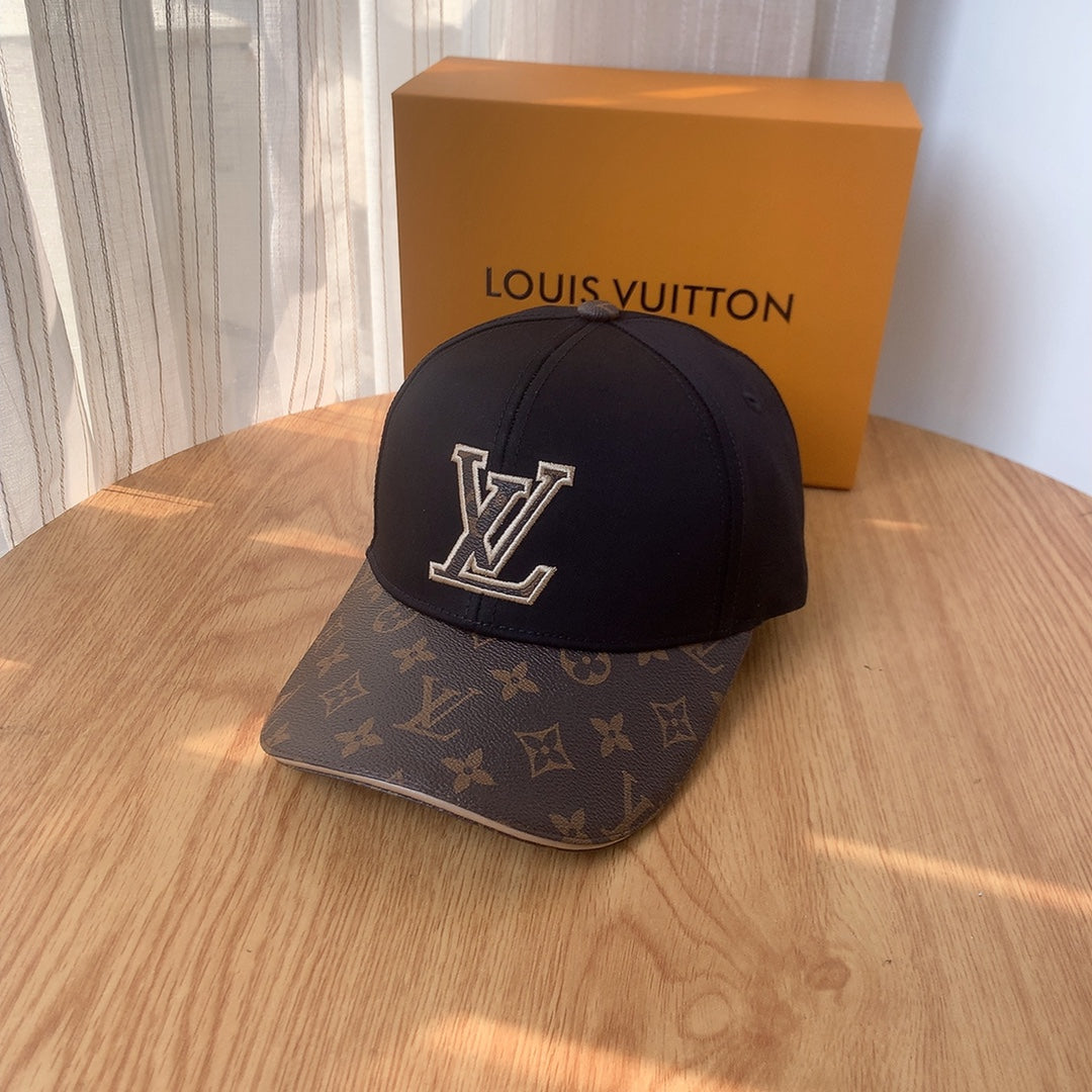 Louis Vuitton Embroidered PU Patchwork Baseball Cap
