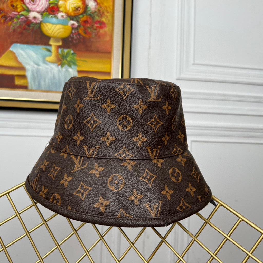 Luxury Louis Vuitton Monogram Bucket Hat & Cap Set