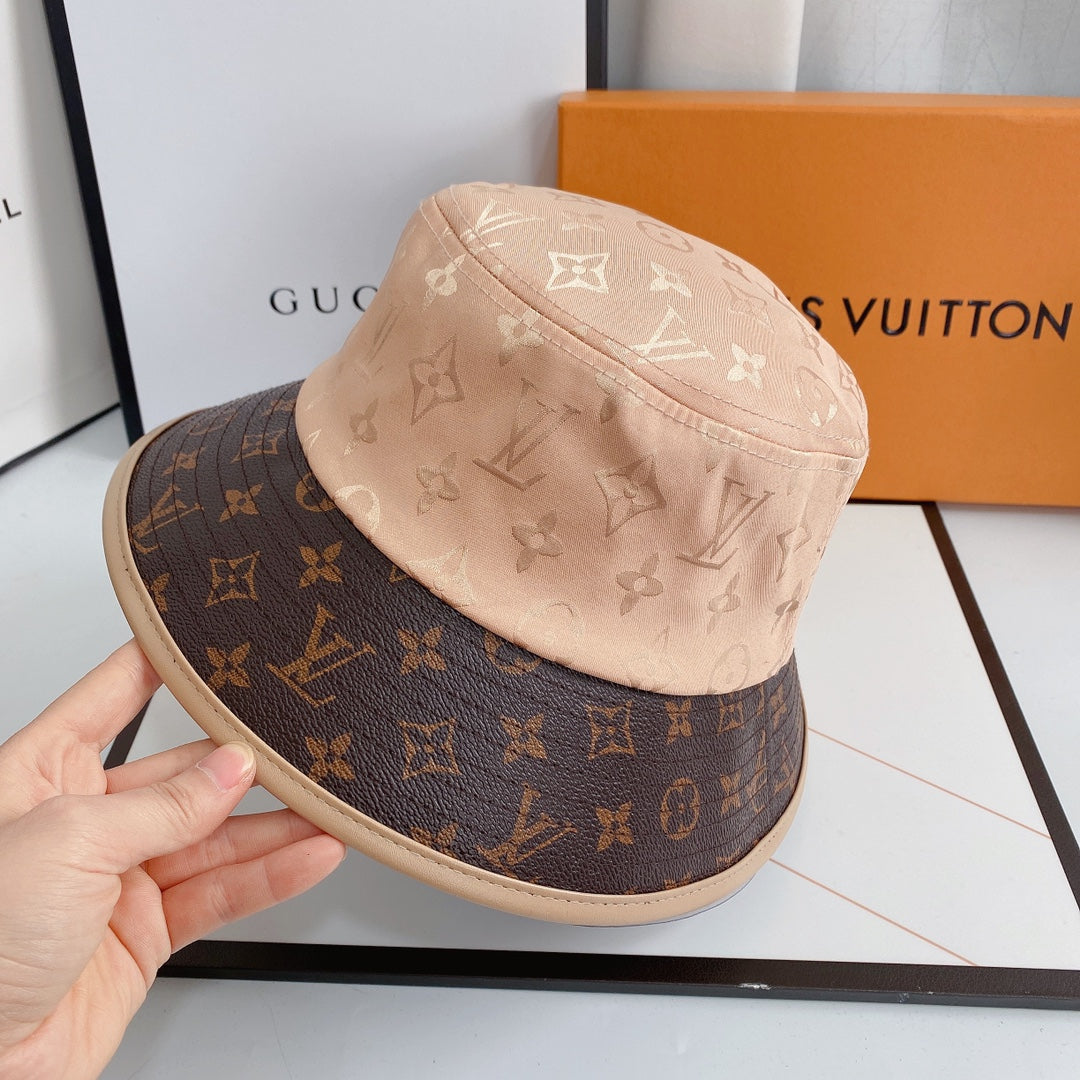 Louis Vuitton LV Monogram Denim & Leather Bucket Hat for Men & Women