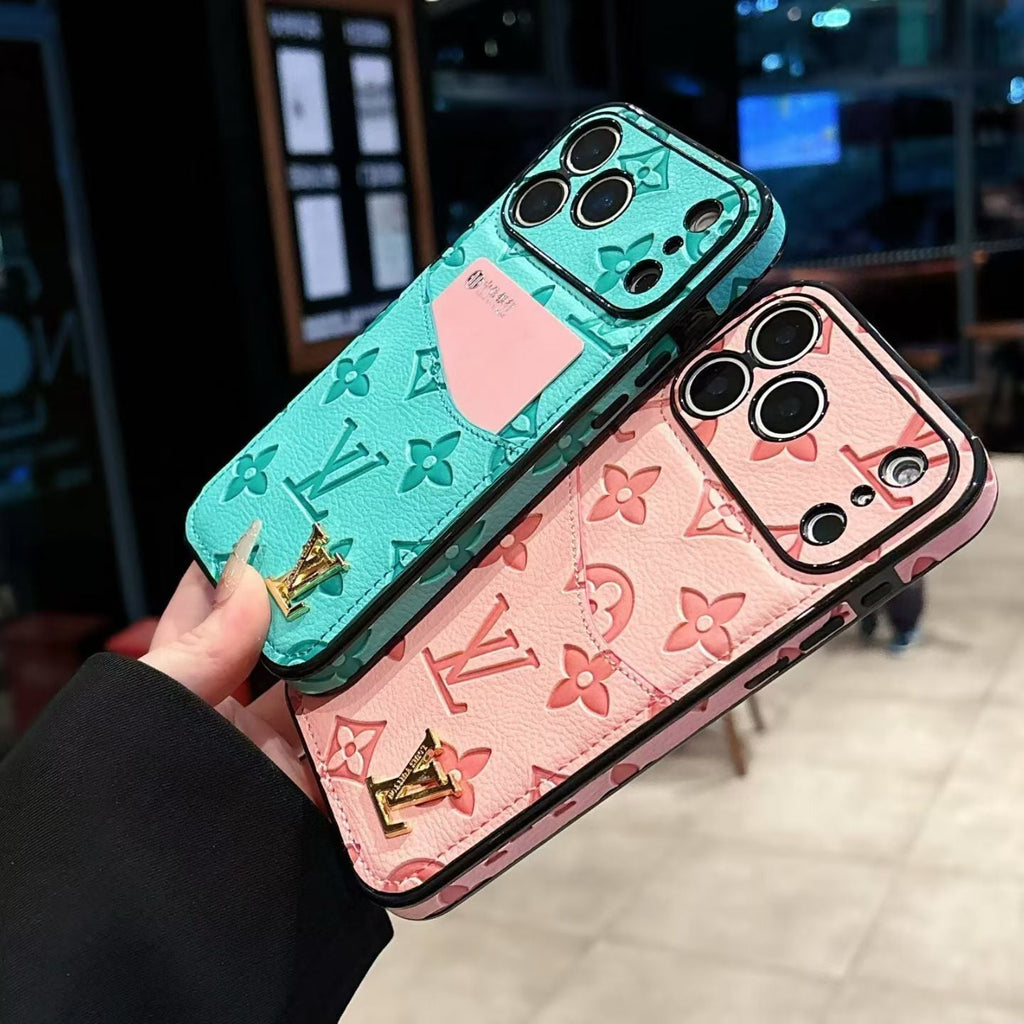Luxury Louis Vuitton iPhone 18 Pro Case With Card Holder - LV iPhone Case